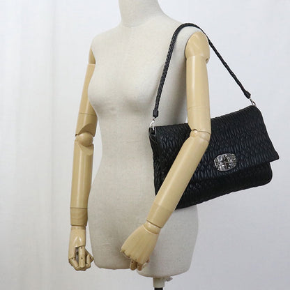 Miumiu(Outlet)2Way Shoulder Bag Tote Bag Materasse Leather Black Women