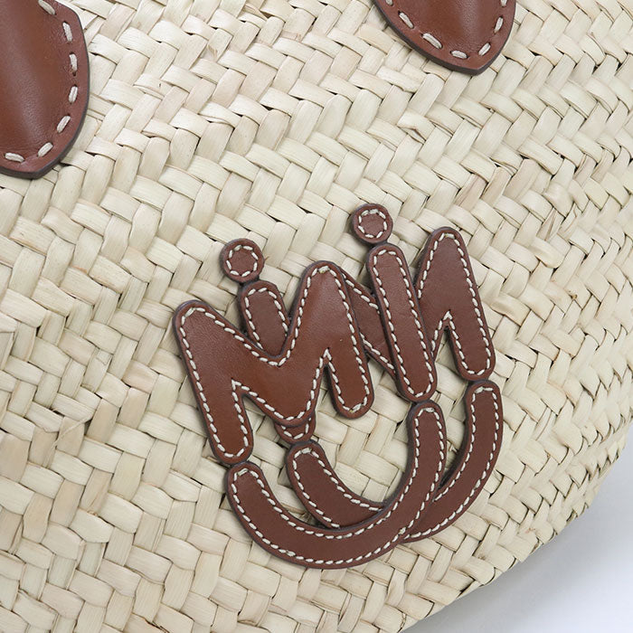 Miumiu 5Bg206 2Ddh F0A5T Straw Bag Tote Bag Basket Bag Straw/Wicker Beige Women