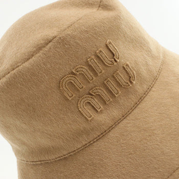 Miumiu(Outlet) 5Hc196 2Cp1 Bucket Hat Camel 100% Beige Unisex