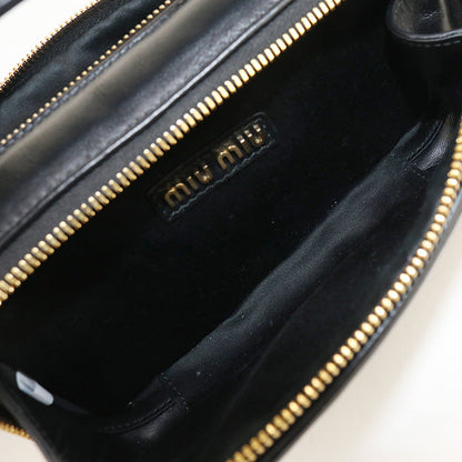 Miumiu(Outlet) 5Bh229 2Way Handbag Diagonal Shoulder Bag Leather Black Women