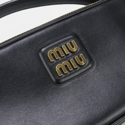 Miumiu(Outlet) 5Bh229 2Way Handbag Diagonal Shoulder Bag Leather Black Women