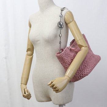 Miumiu(Outlet) Rn0896 Tote Bag Materasse 2Way Handbag Leather Pink Women