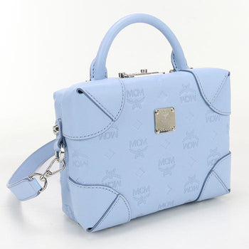 Mcm Mwr9Sbf25 2Way Handbag Handbag Leather Blue Women