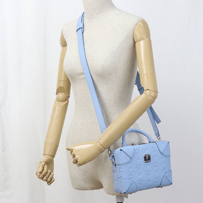 Mcm Mwr9Sbf25 2Way Handbag Handbag Leather Blue Women