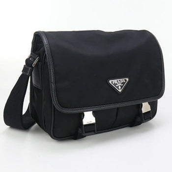 Prada 2Vd768 Shoulder Bag Safiano Leather Messenger Bag Nylon Black Mens