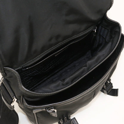 Prada 2Vd768 Shoulder Bag Safiano Leather Messenger Bag Nylon Black Mens