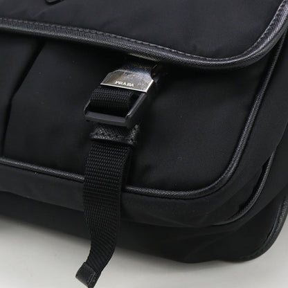 Prada 2Vd768 Shoulder Bag Safiano Leather Messenger Bag Nylon Black Mens