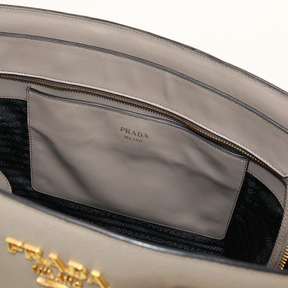 Prada Pr90036 2Way Tote Bag Leather Gray Women