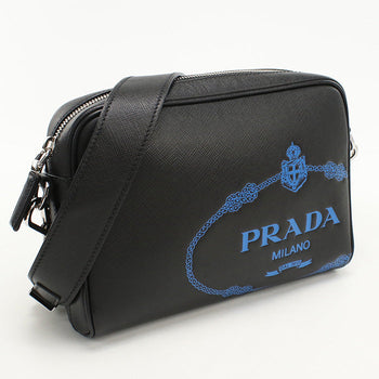 Prada 2Vh063 With Logo Safiano Shoulder Bag Leather Mens(Unisex)