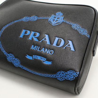 Prada 2Vh063 With Logo Safiano Shoulder Bag Leather Mens(Unisex)