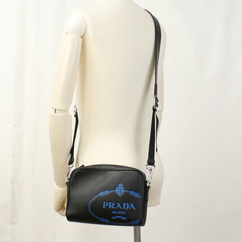 Prada 2Vh063 With Logo Safiano Shoulder Bag Leather Mens(Unisex)