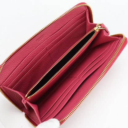 Prada Pr93032 Zip Around Long Wallet Pursezip Around Leather Pink Women