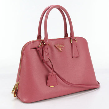 Prada Bl0837 Nzv F060M 2Way Safiano Leather Handbag Leather Pink Women