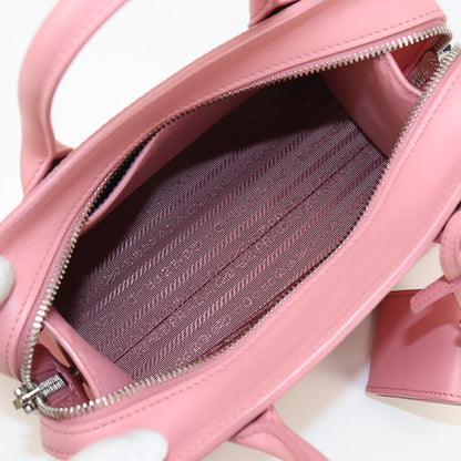 Prada 1Ba156 Handbag Safiano 2Way Handbag Leather Pink Women