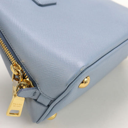 Prada 1Ba838 2Way Handbag/Safiano Leather Blue Women