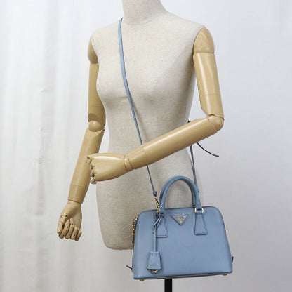Prada 1Ba838 2Way Handbag/Safiano Leather Blue Women