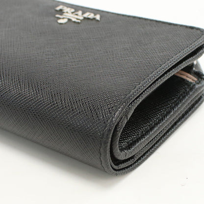 Prada 1Ml225 2E6V F0Ln1 Saffiano Leather Wallet Folded Black Women