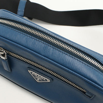 Prada 2Vl012 Belt Bag Body Bag/Safiano Leather Blue Mens