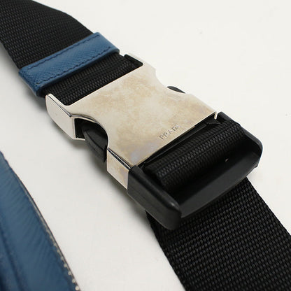 Prada 2Vl012 Belt Bag Body Bag/Safiano Leather Blue Mens