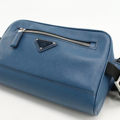 Prada 2Vl012 Belt Bag Body Bag/Safiano Leather Blue Mens
