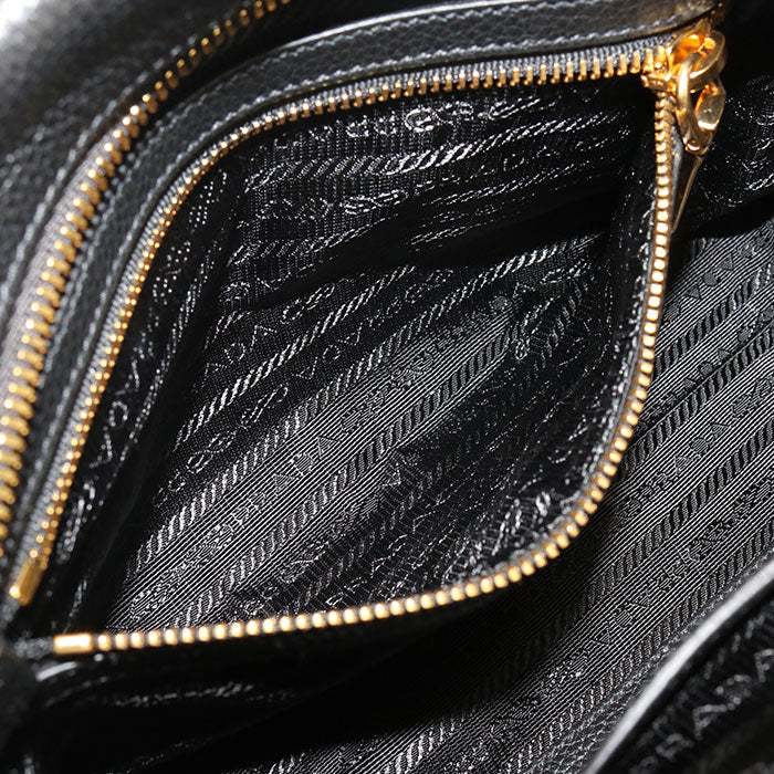 Prada 1Bb108 2E8K F0002 2Way Vittello Leather Handbag Leather Black Women