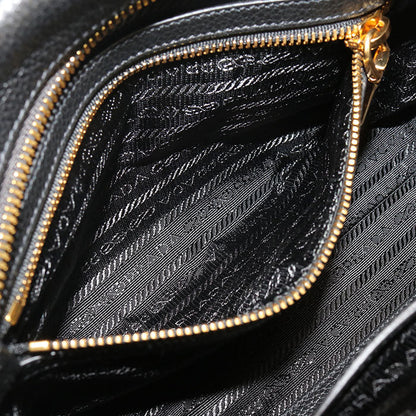 Prada 1Bb108 2E8K F0002 2Way Vittello Leather Handbag Leather Black Women