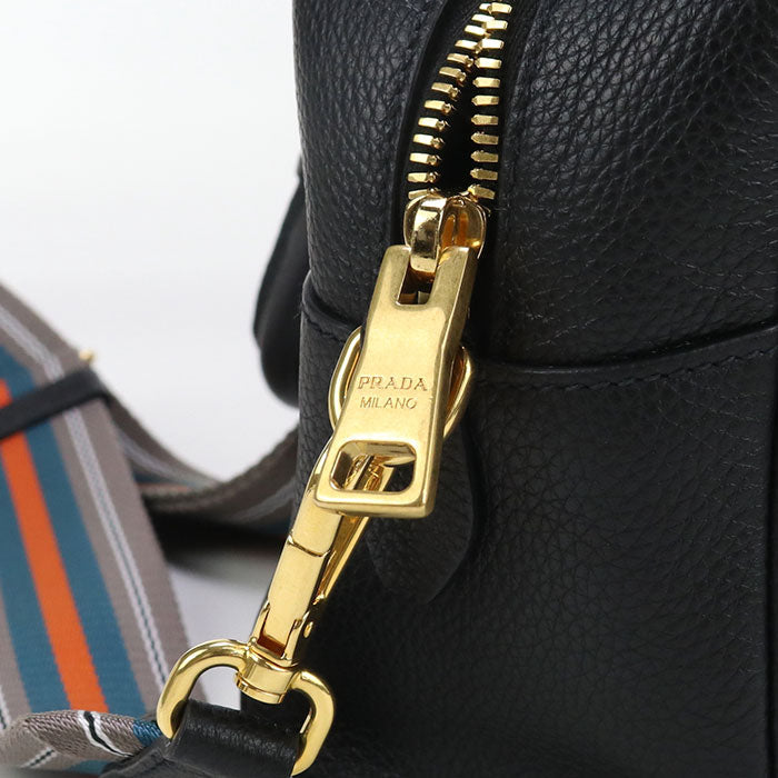 Prada 1Bb108 2E8K F0002 2Way Vittello Leather Handbag Leather Black Women