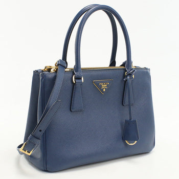 Prada 1Ba863 Nzv F0016 2Way Galleria Tote Bag/Safiano Leather Blue Women