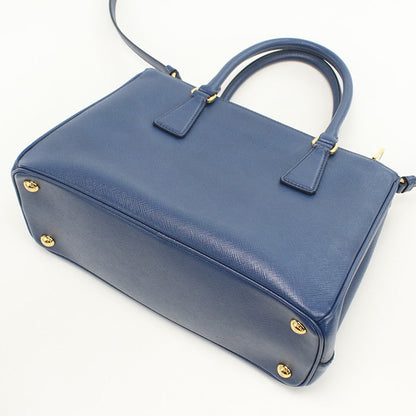 Prada 1Ba863 Nzv F0016 2Way Galleria Tote Bag/Safiano Leather Blue Women