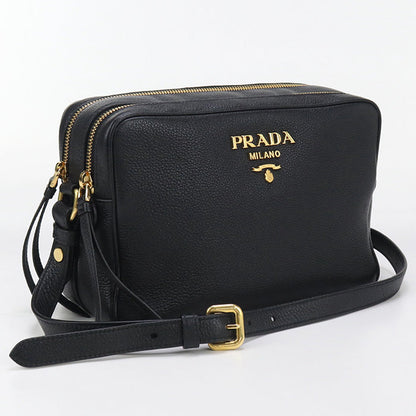 Prada 1Bh079 Shoulder Bag/Camera Bag Leather Black Women