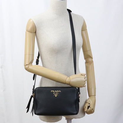 Prada 1Bh079 Shoulder Bag/Camera Bag Leather Black Women