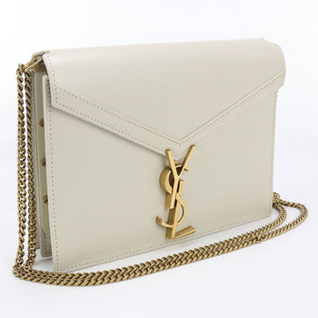 Saint Laurent 532750 Shoulder Bag Cassandra Chainbag Leather Ivory Women