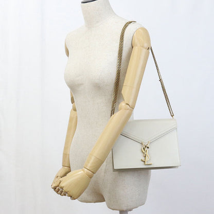 Saint Laurent 532750 Shoulder Bag Cassandra Chainbag Leather Ivory Women