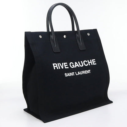 Saint Laurent 632539 Rive Gauche Tote Bag Cotton Black Mens