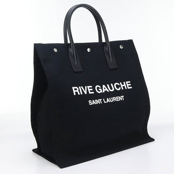 Saint Laurent 632539 Rive Gauche Tote Bag Cotton Black Mens