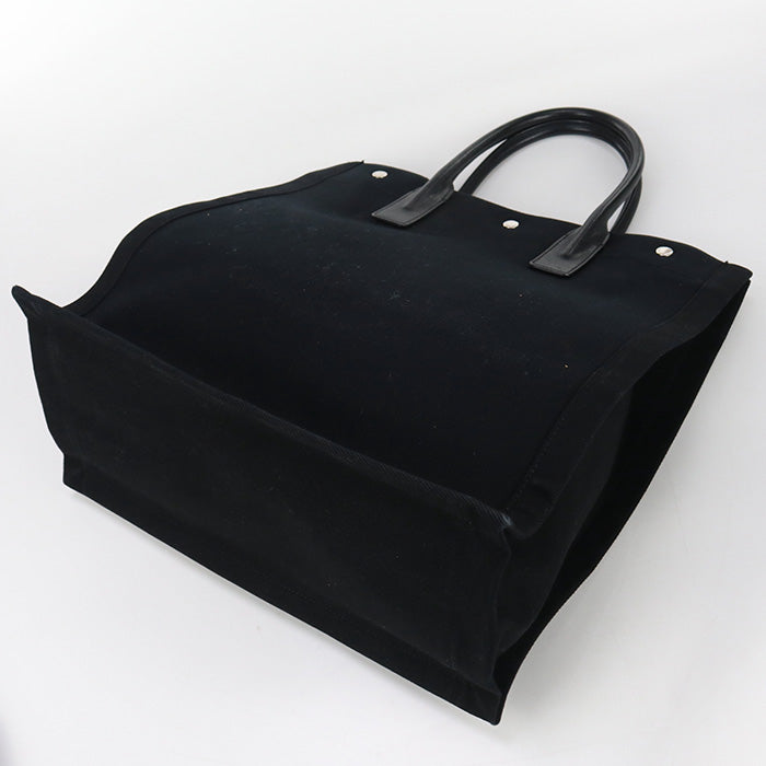 Saint Laurent 632539 Rive Gauche Tote Bag Cotton Black Mens