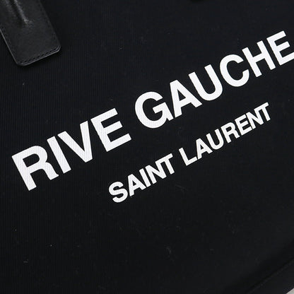 Saint Laurent 632539 Rive Gauche Tote Bag Cotton Black Mens