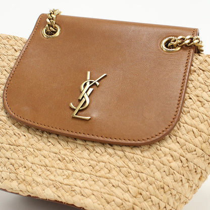 Saint Laurent 774269 Manon Mini Bag Basket Bag Raffia/Leather Beige Women