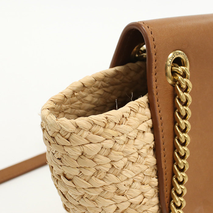 Saint Laurent 774269 Manon Mini Bag Basket Bag Raffia/Leather Beige Women