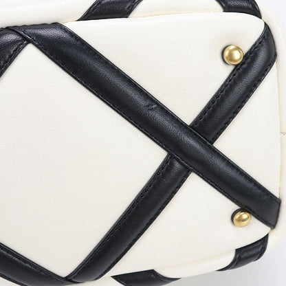 Valentino 2Way Handle Bag Roman Studs Handbagn Nappa Leather White Women